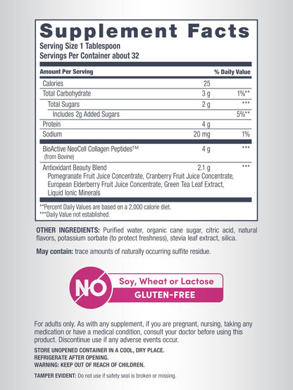 NeoCell Advanced Liquid Collagen | 4000 mg | Pomegranate and Fruit Juice Concentrates | for Women and Men | 16 fl oz - PrimeBioHealth - canada supplements