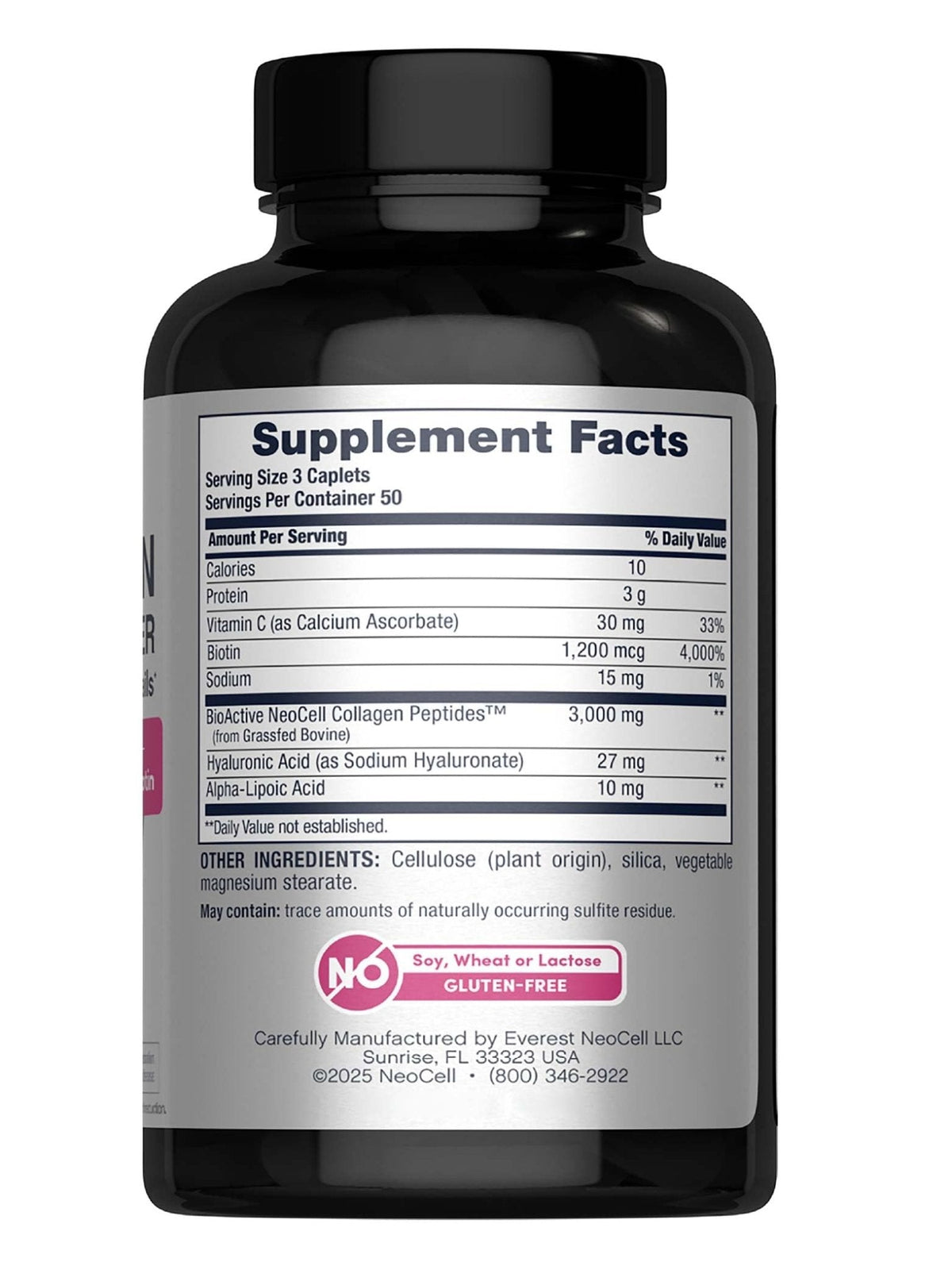 NeoCell Collagen Beauty Builder | 150 Caplets | Grass Fed BioActive Peptides | with Biotin and Hyaluronic Acid | Radiant Skin & Strong Nails Supplement - PrimeBioHealth - canada supplements
