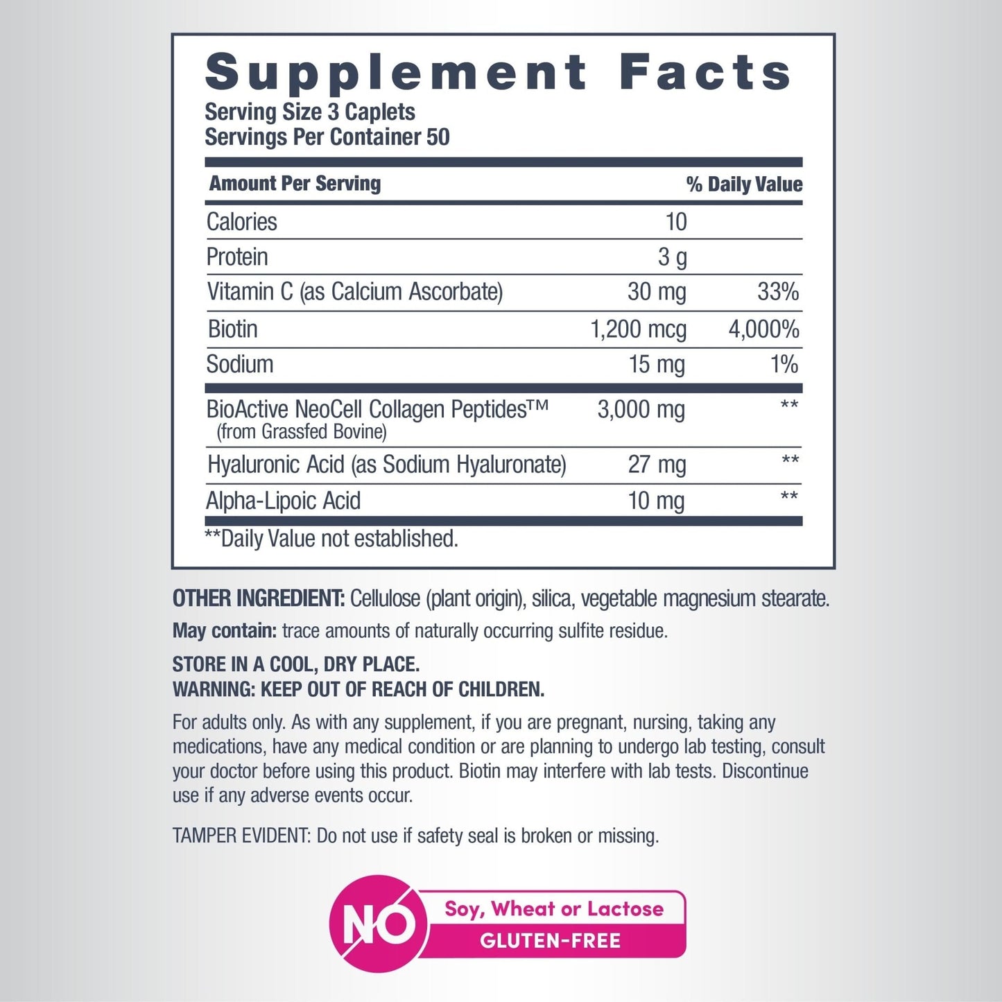 NeoCell Collagen Beauty Builder | 150 Caplets | Grass Fed BioActive Peptides | with Biotin and Hyaluronic Acid | Radiant Skin & Strong Nails Supplement - PrimeBioHealth - canada supplements