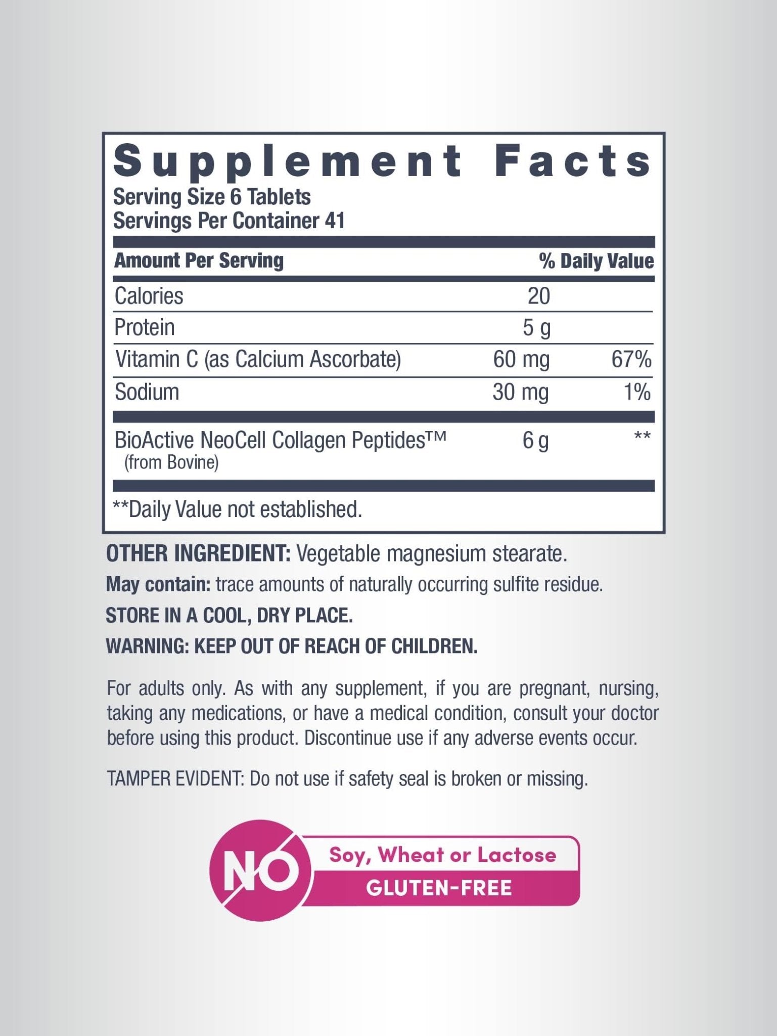 NeoCell Collagen Peptides | 250 Tablets | with Vitamin C | Grassfed Supplement | Hair, Skin, & Nails | for Women and Men - PrimeBioHealth - canada supplements