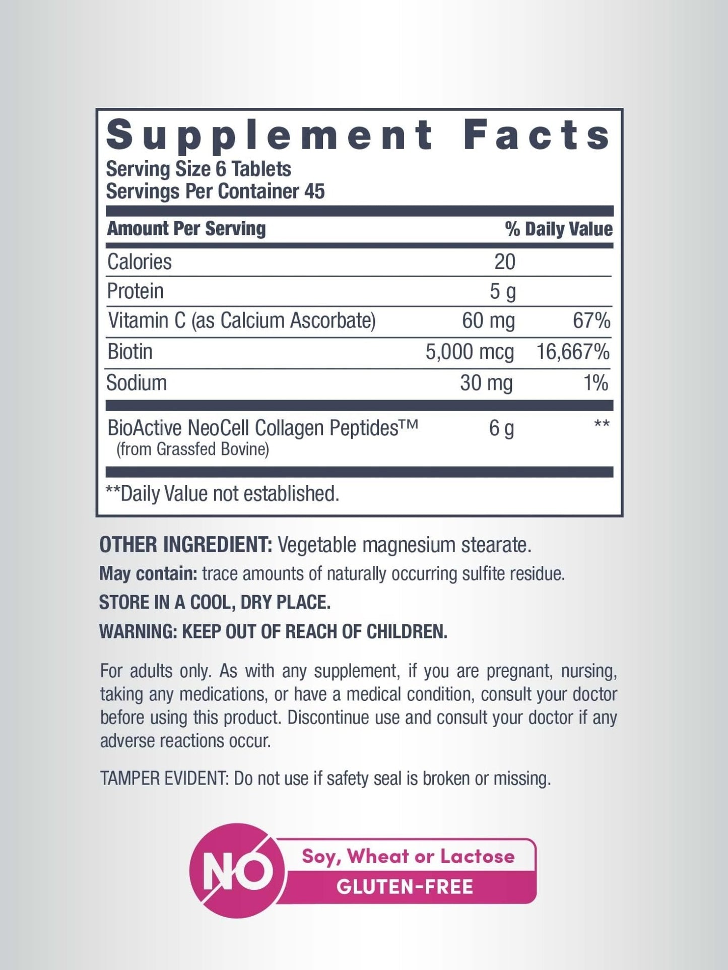 NeoCell Collagen Peptides Pills | 270 Caplets | with Vitamin C and Biotin | Grass Fed Bovine | Hair, Skin, & Nails | for Women and Men - PrimeBioHealth - canada supplements