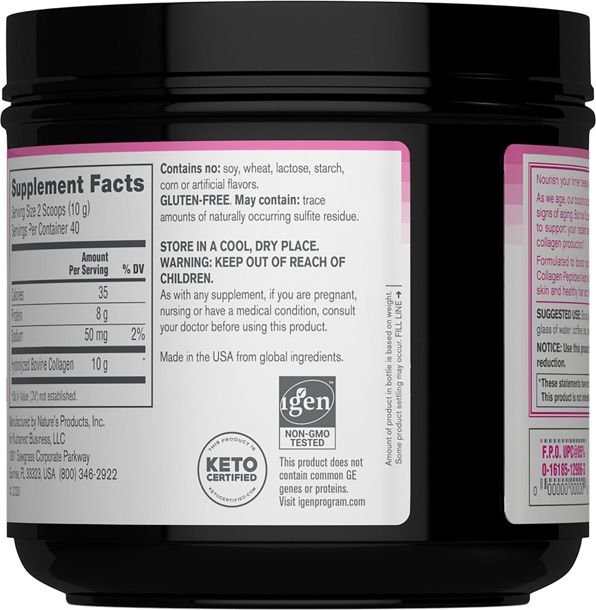 NeoCell Grassfed Collagen Peptides Powder | 14 oz | Unflavored | for Women and Men | Hair, Skin, & Nails - PrimeBioHealth - canada supplements