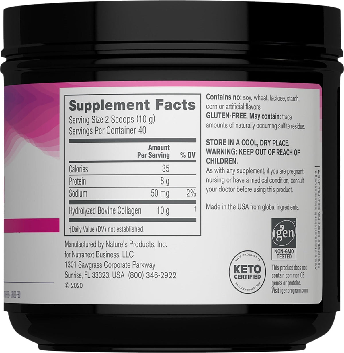NeoCell Grassfed Collagen Peptides Powder | 14 oz | Unflavored | for Women and Men | Hair, Skin, & Nails - PrimeBioHealth - canada supplements