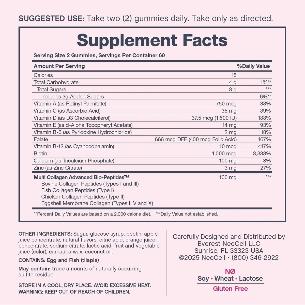 NeoCell Women's Multi Gummy with Collagen | 120 Gummies | Essential Vitamins & Minerals | Berry Flavor Supplement - PrimeBioHealth - canada supplements