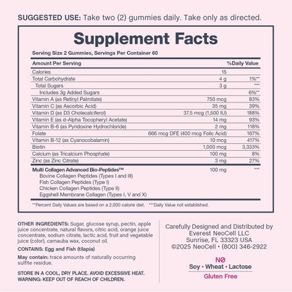 NeoCell Women's Multi Gummy with Collagen | 120 Gummies | Essential Vitamins & Minerals | Berry Flavor Supplement - PrimeBioHealth - canada supplements