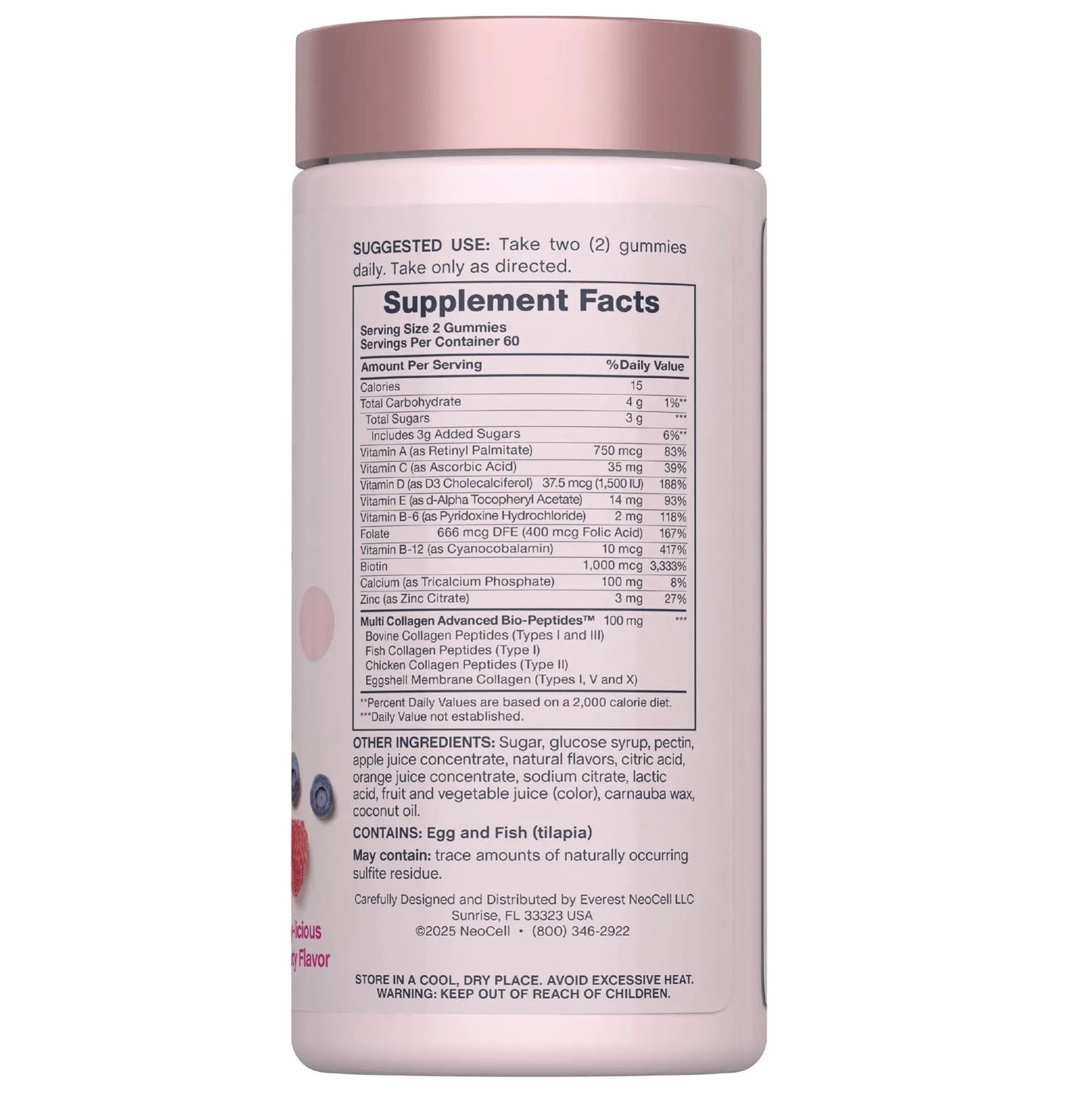 NeoCell Women's Multi Gummy with Collagen | 120 Gummies | Essential Vitamins & Minerals | Berry Flavor Supplement - PrimeBioHealth - canada supplements