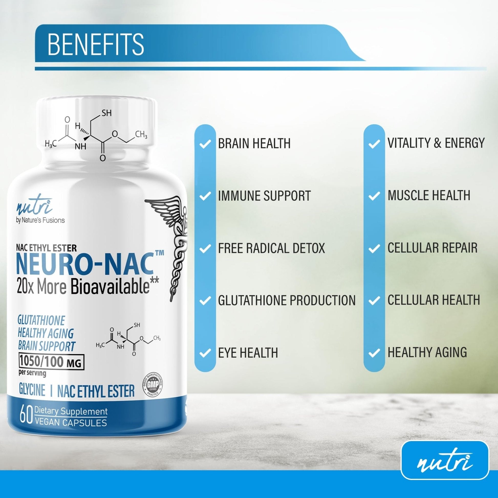 Neuro NAC Supplement N-Acetyl Cysteine Ethyl Ester - 20x More Bioavailable Than NAC 600 mg - Boost Glutathione 10x More Than Liposomal Glutathione - PrimeBioHealth - canada supplements