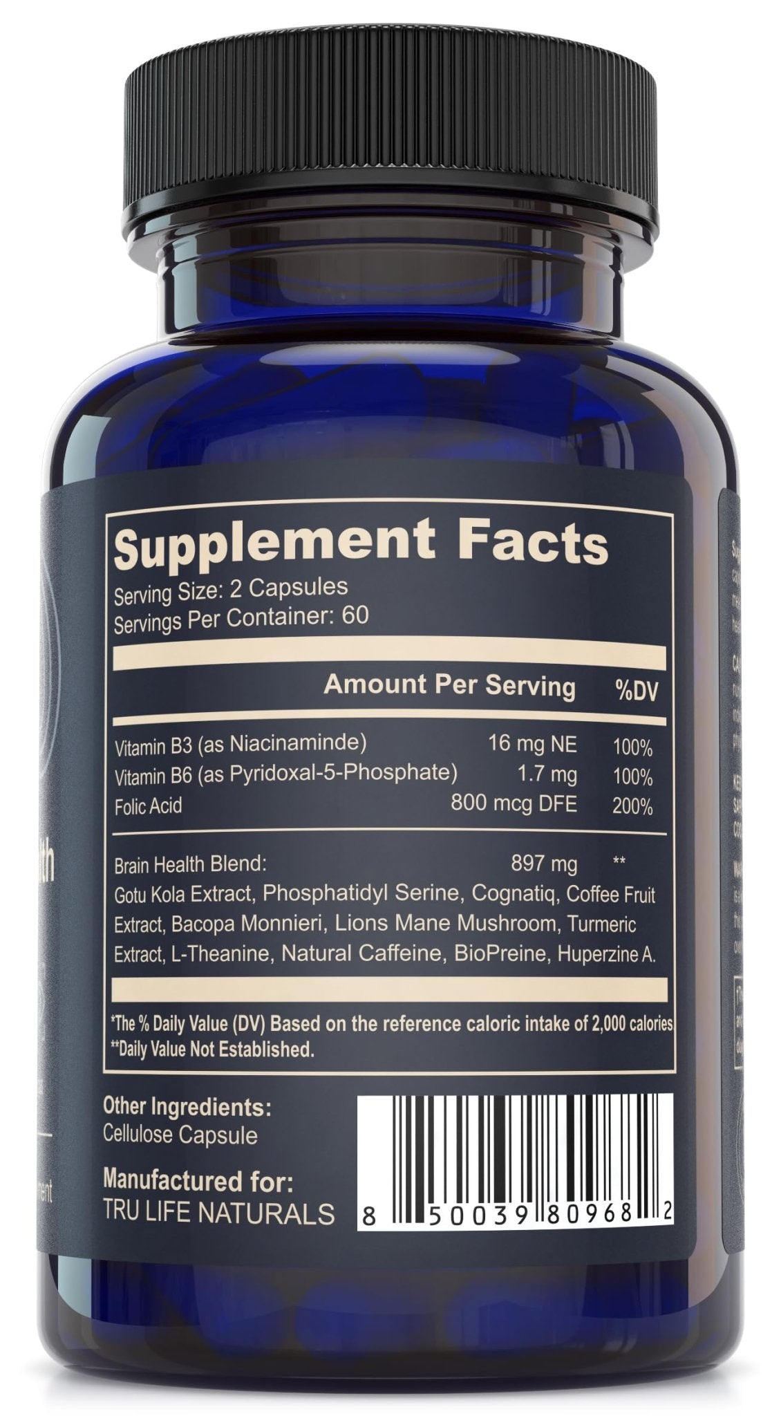 NEUROACT Brain Health Memory, Focus, Concentration, Mental Clarity with CognatiQ, Vitamin B3 & B6 | Manage Stress & Elevate Mood | Holistic Brain Health Formula, Sustained Energy & Well Being - PrimeBioHealth - canada supplements