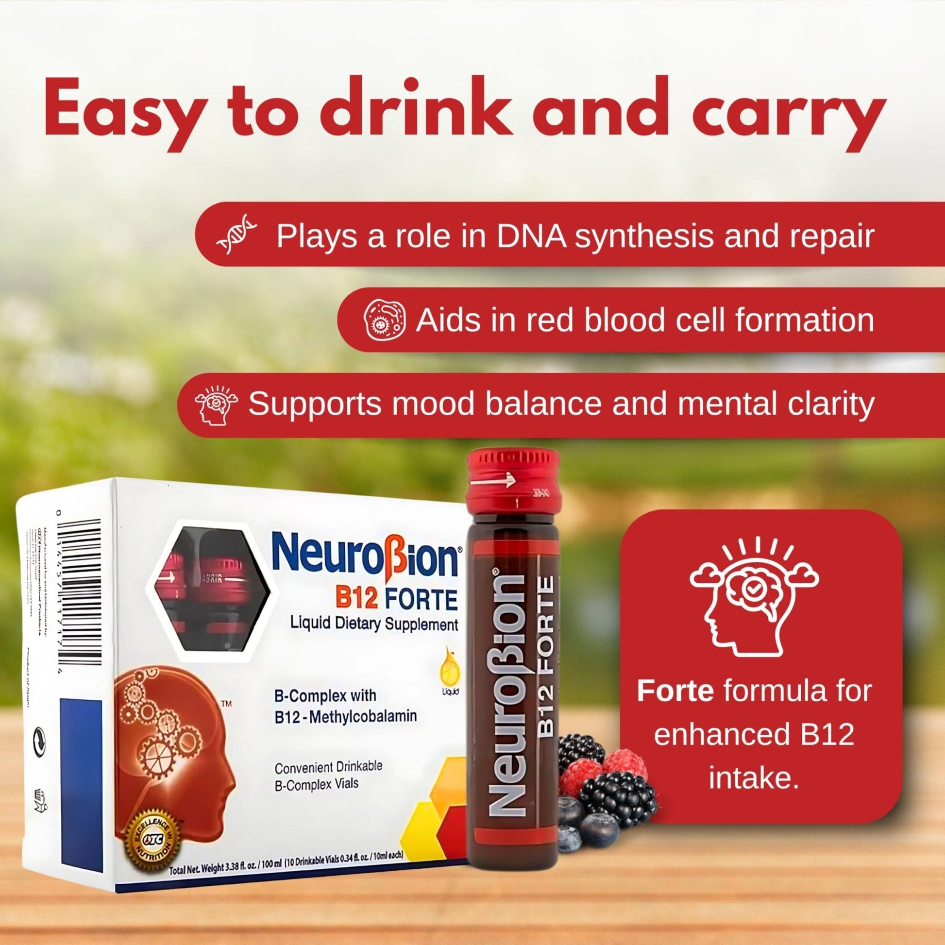 Neurobion B12 Forte 10 Vials x 10 ml (packaging may vary) - PrimeBioHealth - canada supplements