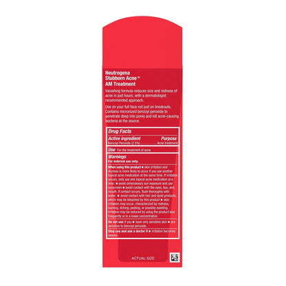Neutrogena Stubborn Acne AM Face Treatment with 2.5% Micronized Benzoyl Peroxide Acne Medication, Oil-Free Daily Facial Treatment Reduces Size - PrimeBioHealth - canada supplements