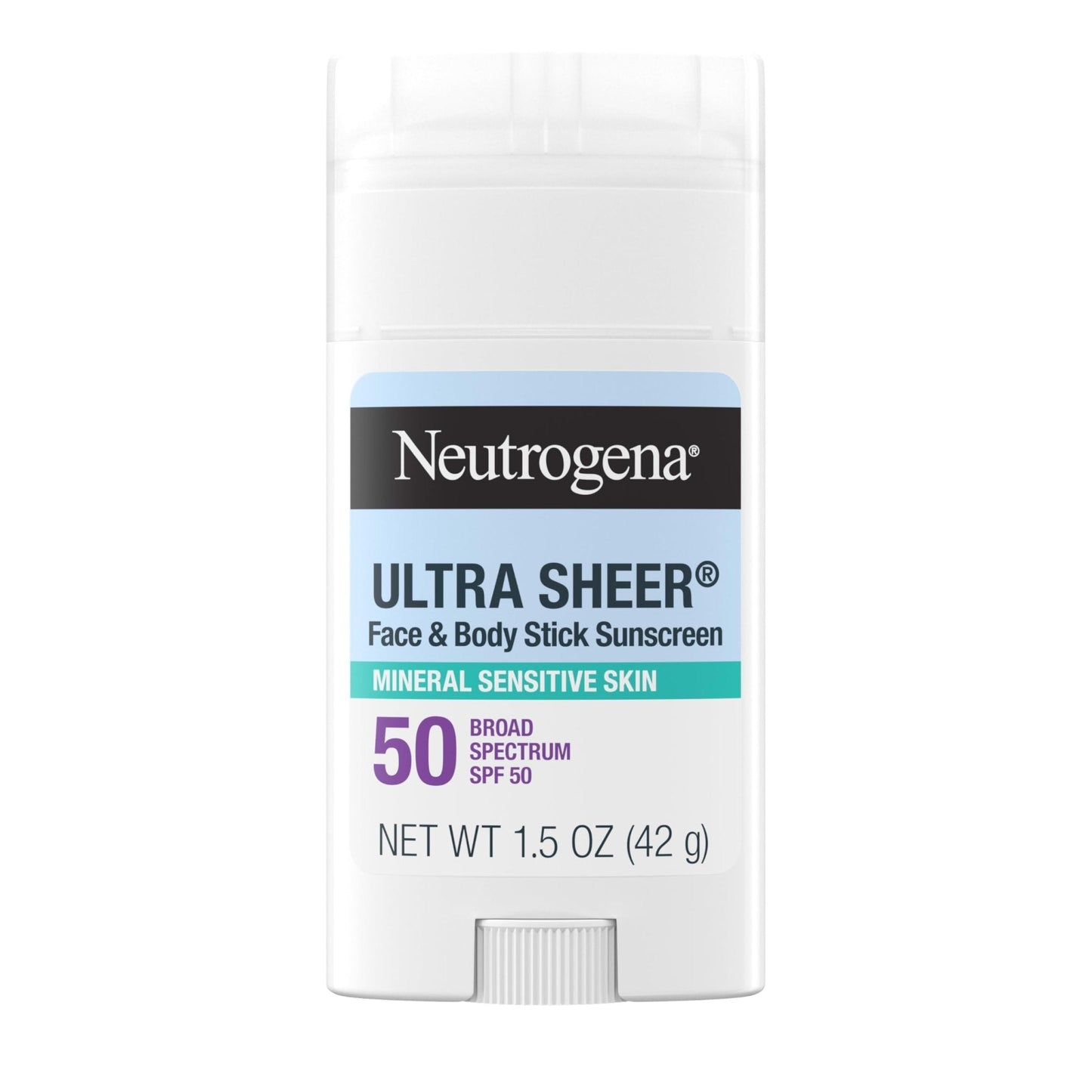 Neutrogena Ultra Sheer Dry Touch SPF 50 Mineral Sunscreen Stick for Sensitive Skin, Zinc Oxide, Body & Face Sunscreen - PrimeBioHealth - canada supplements