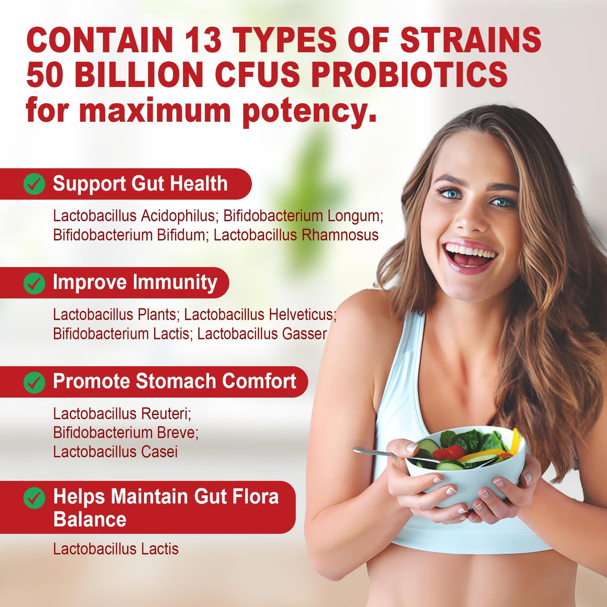 NEVISS Probiotic + Prebiotic Gummies for Adults & Kids 4+, Sugar Free Chewable 50 Billion CFUs w/Fiber, Vitamin B1 B2 D3 & Zinc, for Digestive & Gut Health - PrimeBioHealth - canada supplements