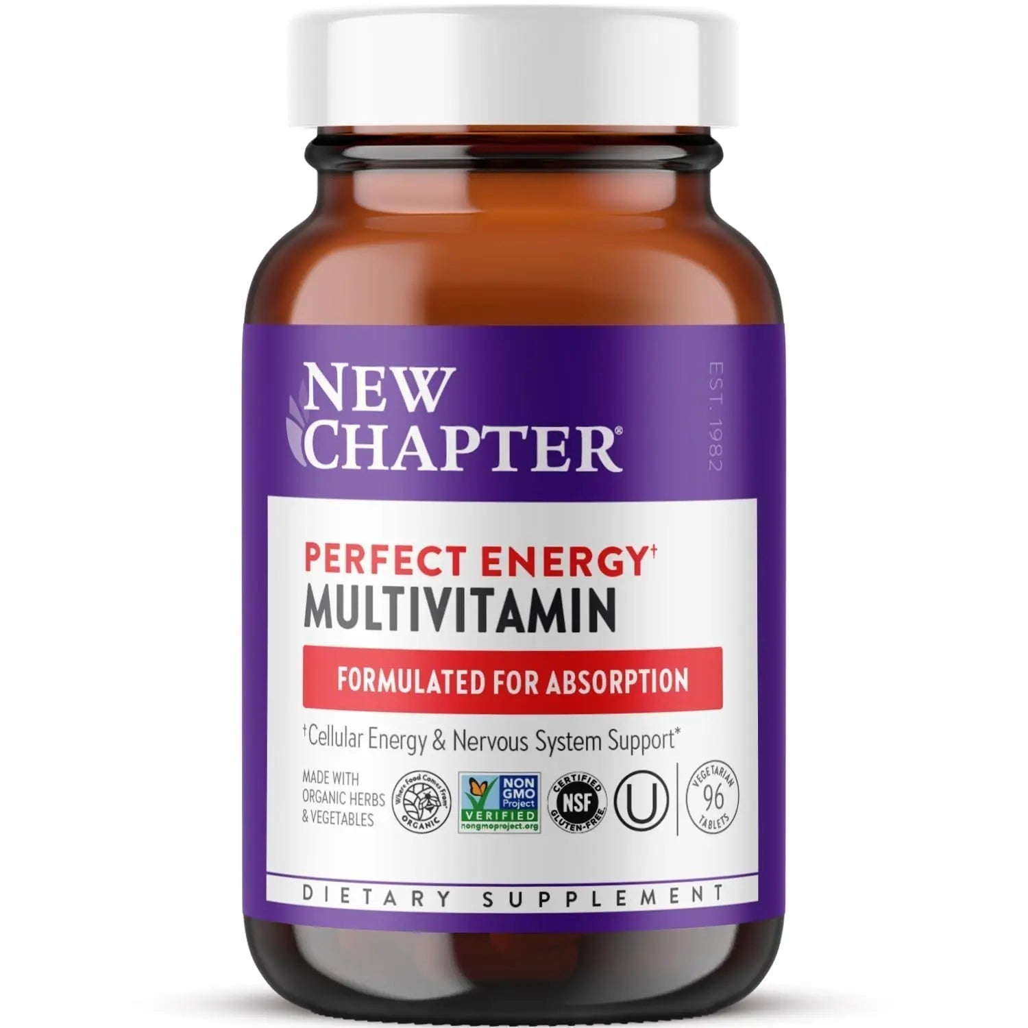 New Chapter Energy Supplement - Perfect Energy Multivitamin for Balanced Energy + Stress Support with B Vitamins + Vitamin D3 - PrimeBioHealth - canada supplements
