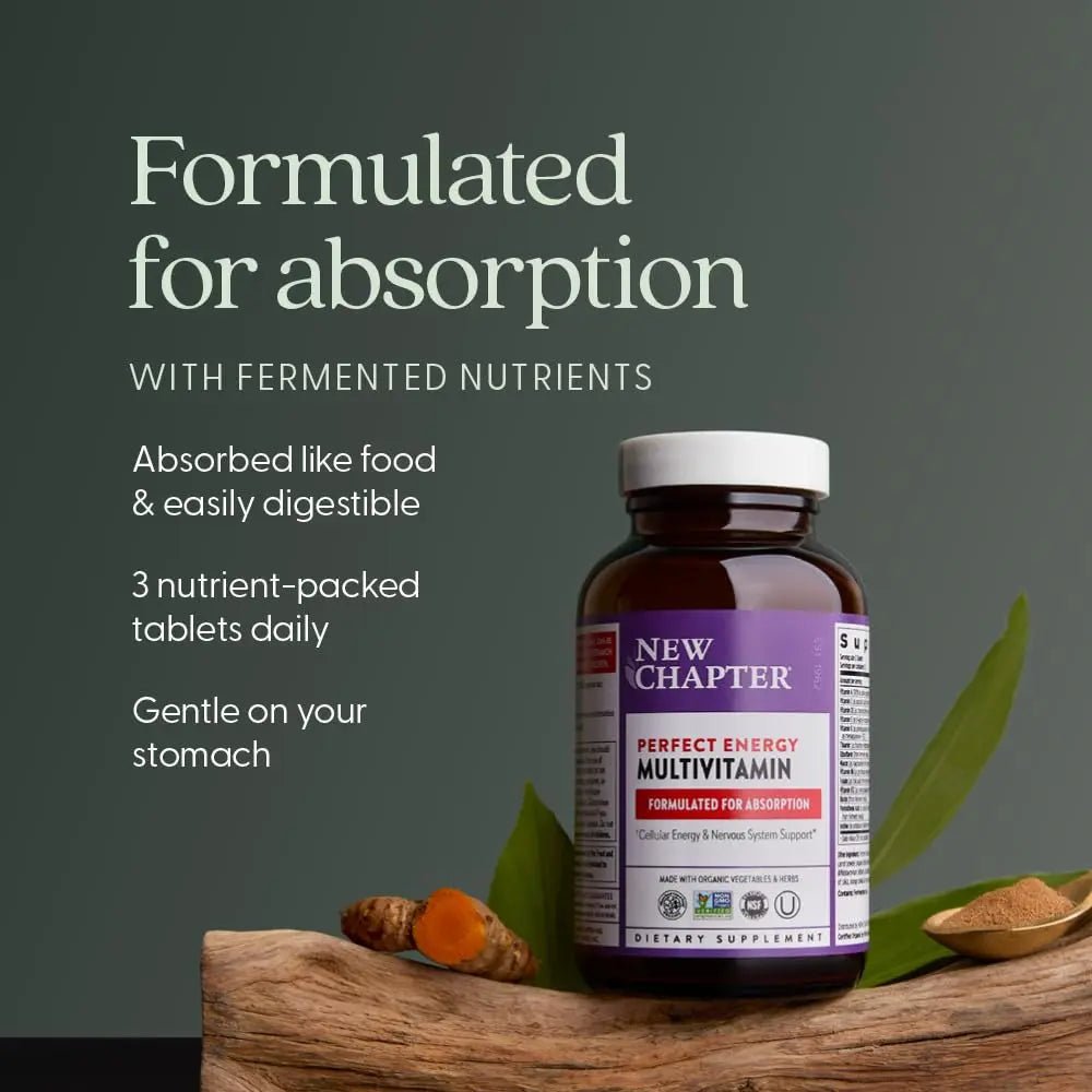 New Chapter Energy Supplement - Perfect Energy Multivitamin for Balanced Energy + Stress Support with B Vitamins + Vitamin D3 - PrimeBioHealth - canada supplements