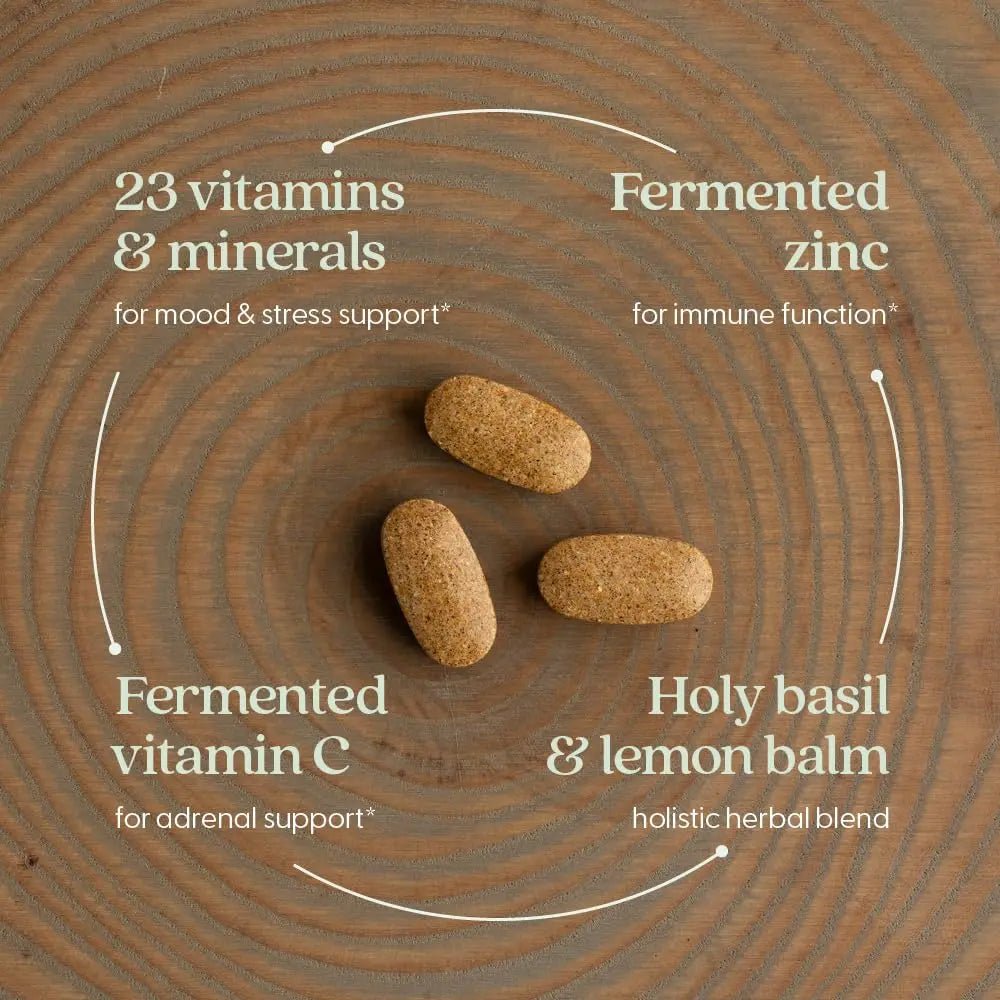 New Chapter Perfect Calm - Daily Multivitamin for Stress & Mood Support with B Vitamins + Holy Basil + Lemon Balm - PrimeBioHealth - canada supplements