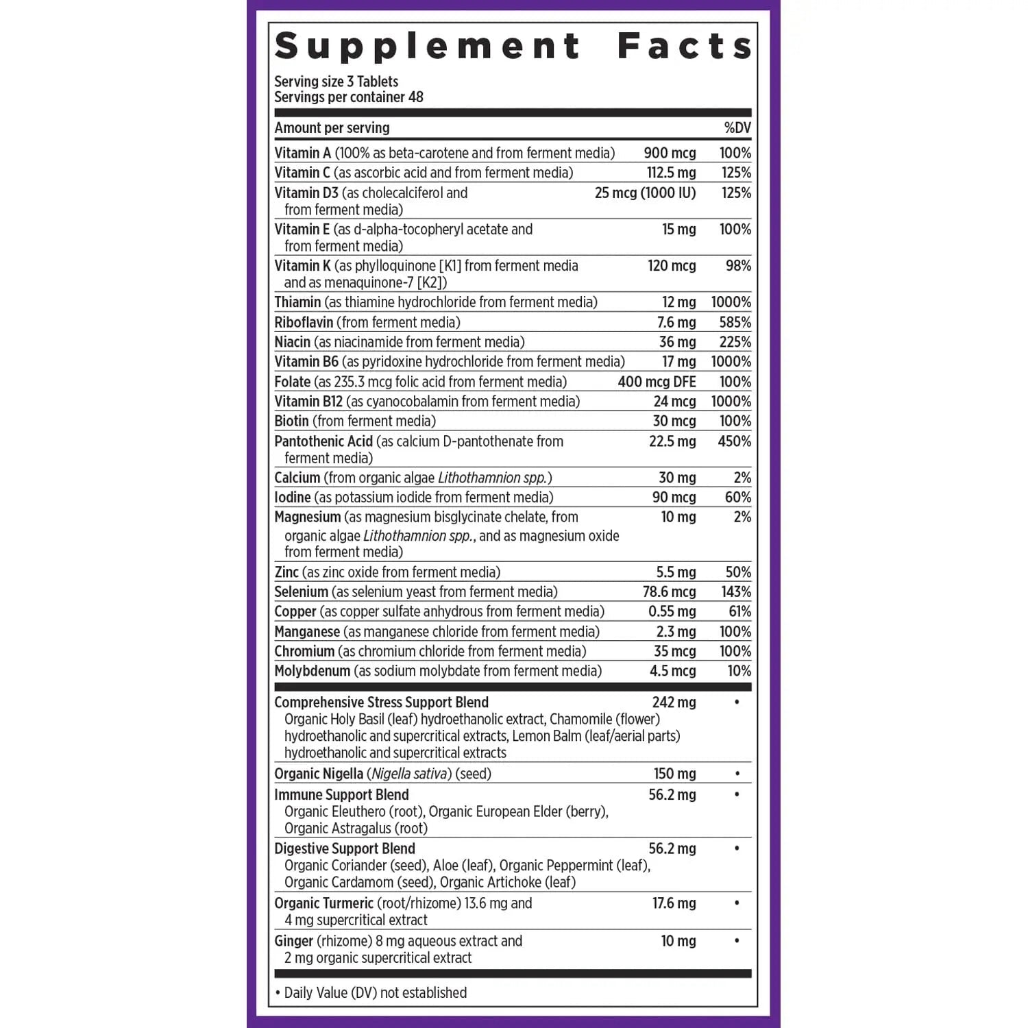 New Chapter Perfect Calm - Daily Multivitamin for Stress & Mood Support with B Vitamins + Holy Basil + Lemon Balm - PrimeBioHealth - canada supplements
