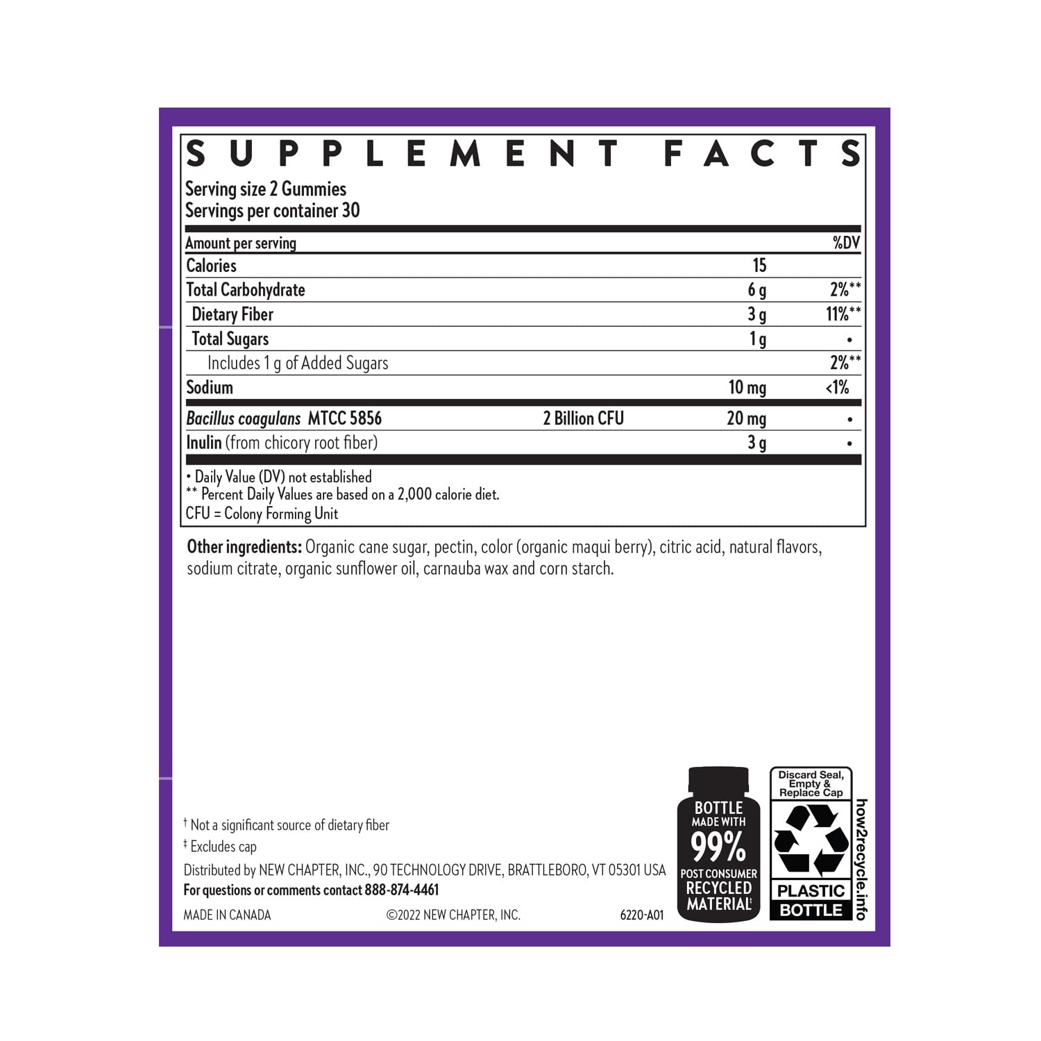 New Chapter Probiotic Gummies for Women and Men, All-Flora (1 Month Supply) – 55% Less Sugar+, Formulated for Holistic Gut Health Support with Probiotics + Prebiotic Fiber - PrimeBioHealth - canada supplements
