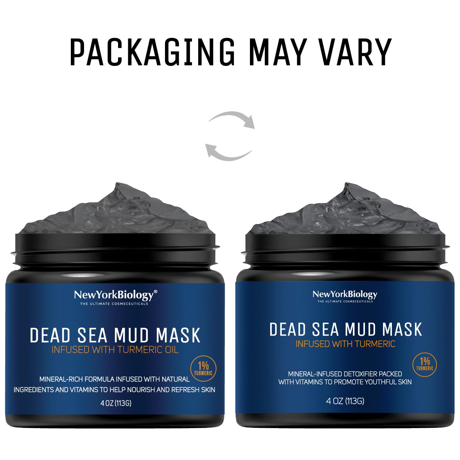 New York Biology Dead Sea Mud Mask for Face and Body | with Turmeric Oil | Spa Quality Pore Refiner for Oily Skin | Natural Skincare for Women & Men - PrimeBioHealth - canada supplements