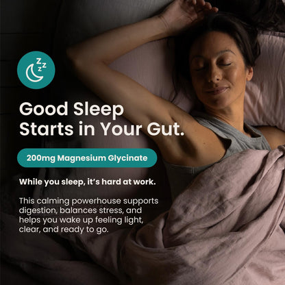 Nighttime Prebiotic Fiber Powder with Digestive Enzymes & Magnesium Glycinate for Sleep, On-The-Go Travel 7 Pack | Gut Health Supplement for Women & Men - Bloating Relief Soluble and Insoluble Fiber - PrimeBioHealth - canada supplements
