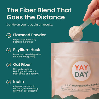 Nighttime Prebiotic Fiber Powder with Digestive Enzymes & Magnesium Glycinate for Sleep, On-The-Go Travel 7 Pack | Gut Health Supplement for Women & Men - Bloating Relief Soluble and Insoluble Fiber - PrimeBioHealth - canada supplements