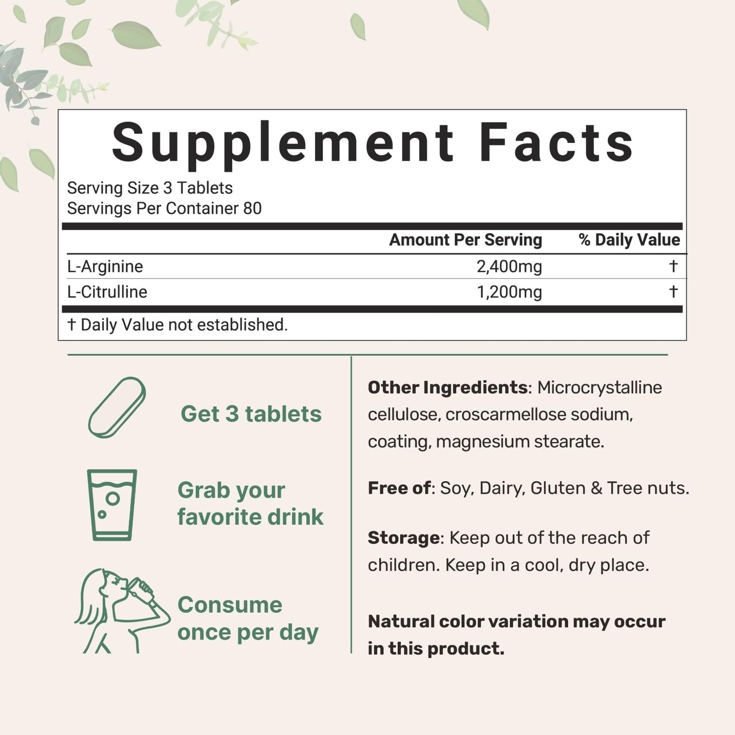 Nitric Oxide Supplements for Men & Women 3,600mg, 240 Bisected Tablets | 80 Servings | Max Strength Nitric Oxide Booster with L-Arginine & L-Citrulline - PrimeBioHealth - canada supplements