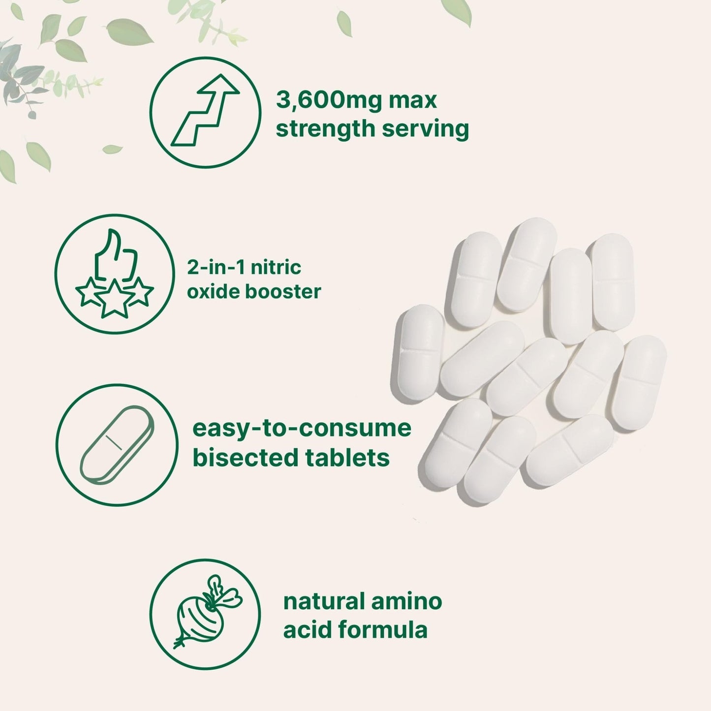 Nitric Oxide Supplements for Men & Women 3,600mg, 240 Bisected Tablets | 80 Servings | Max Strength Nitric Oxide Booster with L-Arginine & L-Citrulline - PrimeBioHealth - canada supplements
