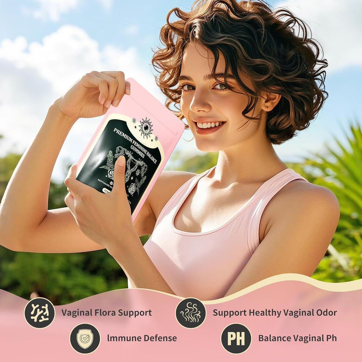 NIUSISE Feminine Balance Gummies, Premium Balance Supplement for Women PH Health, Immune Support, Energy Support, Vegan, Gluten-Free, Strawberry Flavor, - PrimeBioHealth - canada supplements