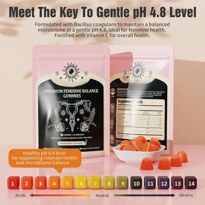 NIUSISE Feminine Balance Gummies, Premium Balance Supplement for Women PH Health, Immune Support, Energy Support, Vegan, Gluten-Free, Strawberry Flavor, - PrimeBioHealth - canada supplements
