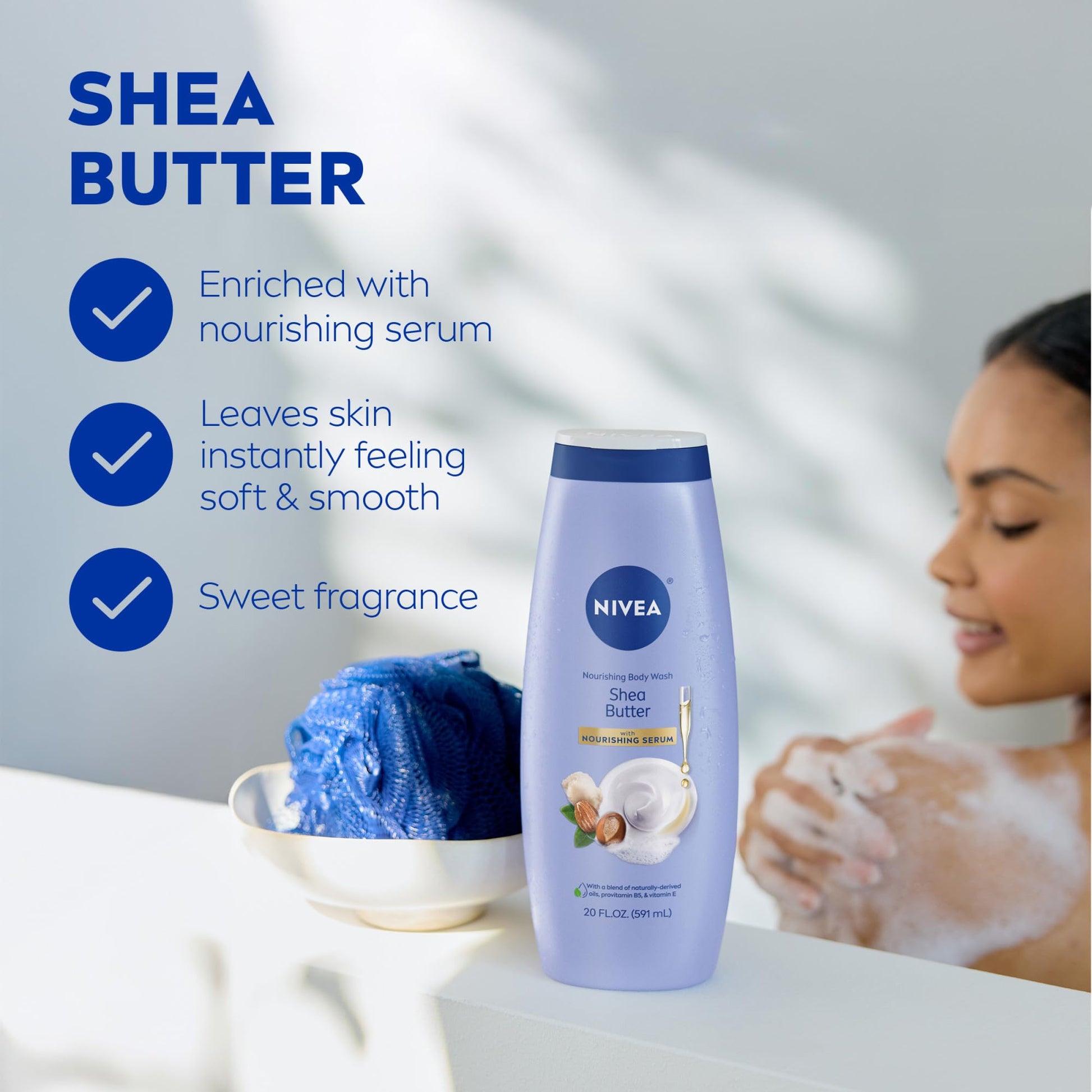 NIVEA Nourishing Shea Butter Body Wash with Nourishing Serum, Moisturizing Body Wash for Women - PrimeBioHealth - canada supplements