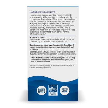 Nordic Naturals Vegetarian Magnesium Glycinate Capsules, Unflavored, 90 Count - 250mg Magnesium per Serving - Highly Bioavailable Support for Muscle & Cardiovascular - PrimeBioHealth - canada supplements