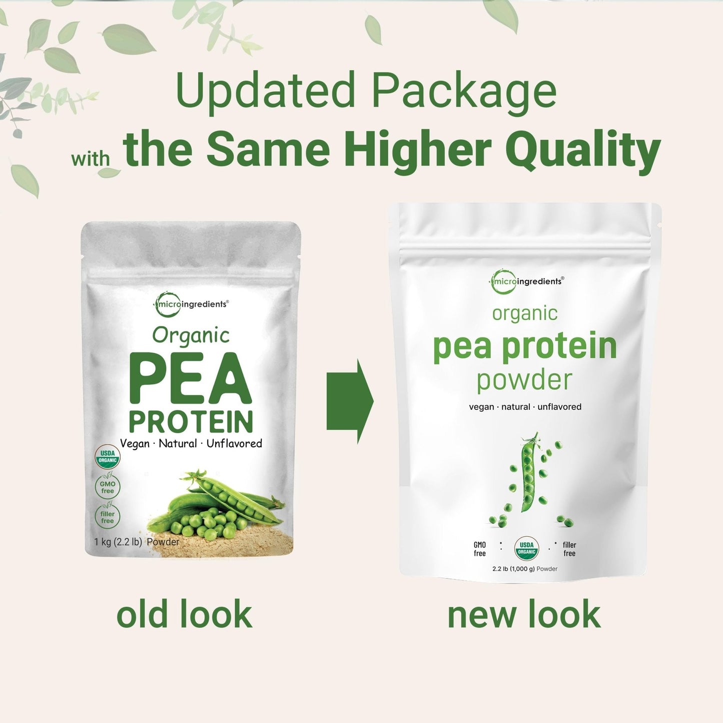 North America Grown, Organic Pea Protein Powder, 1KG (2.2 Pounds) | Plant-Based Vegan Protein, Meatless Protein Supplement, Natural Branched Chain Amino Acids | Non-GMO, Soy Free - PrimeBioHealth - canada supplements