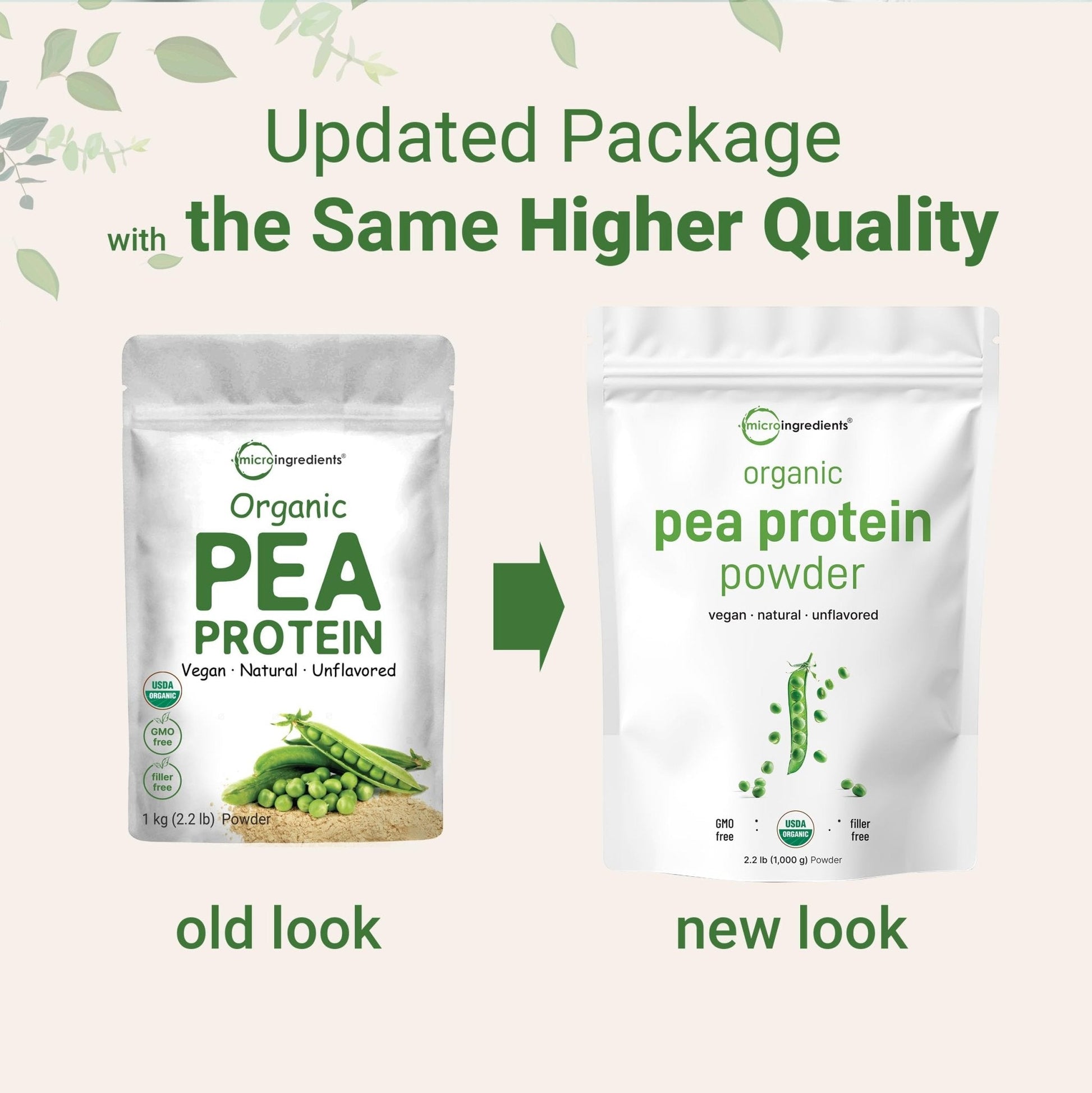North America Grown, Organic Pea Protein Powder, 1KG (2.2 Pounds) | Plant-Based Vegan Protein, Meatless Protein Supplement, Natural Branched Chain Amino Acids | Non-GMO, Soy Free - PrimeBioHealth - canada supplements