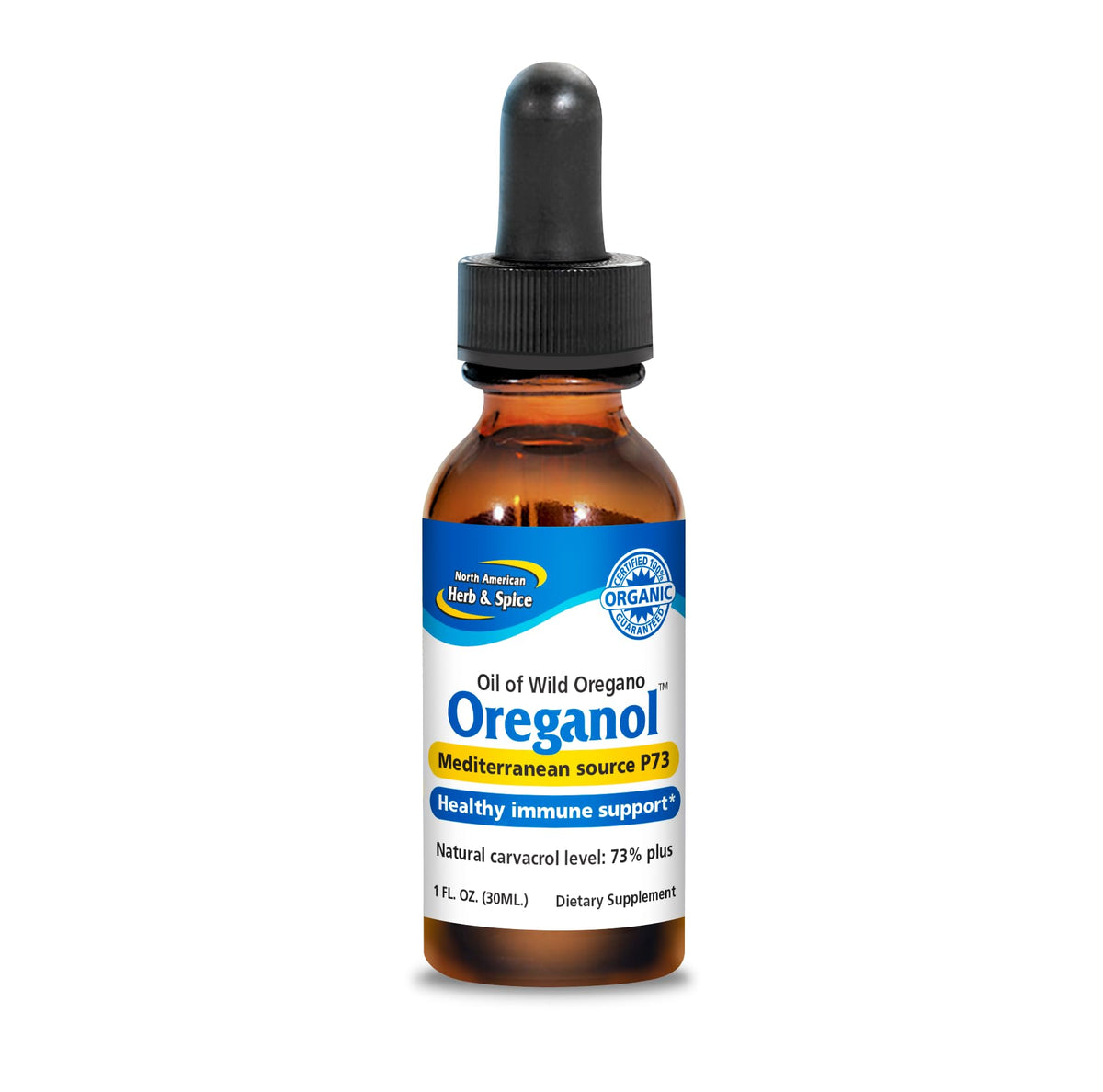 NORTH AMERICAN HERB & SPICE Oreganol - 1 fl. oz. - Unprocessed, Wild, Organic Oregano Oil - PrimeBioHealth - canada supplements