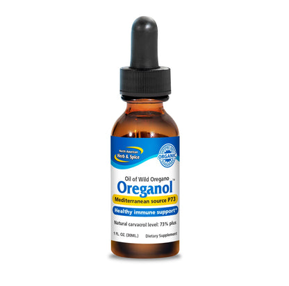 NORTH AMERICAN HERB & SPICE Oreganol - 1 fl. oz. - Unprocessed, Wild, Organic Oregano Oil - PrimeBioHealth - canada supplements