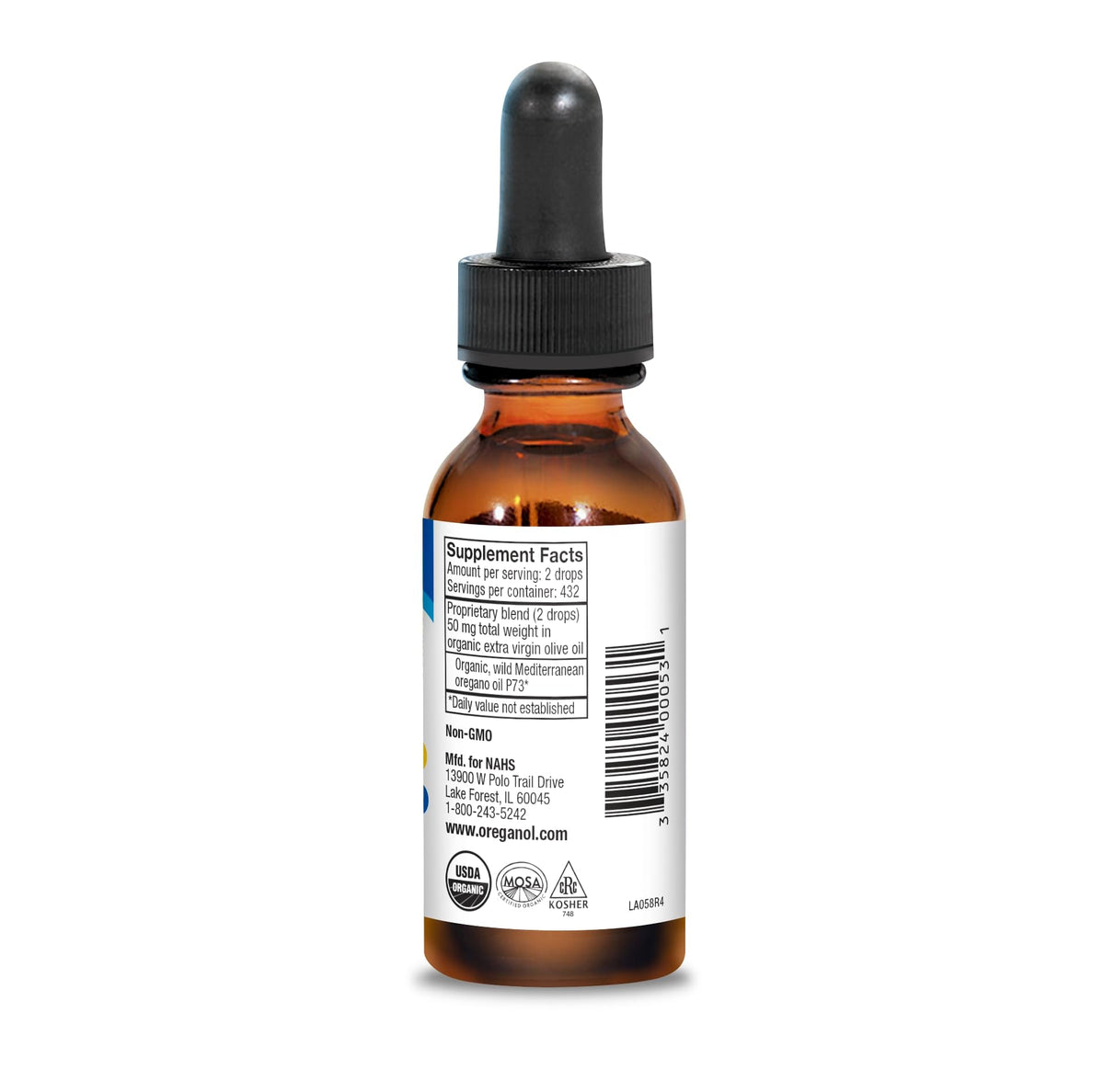 NORTH AMERICAN HERB & SPICE Oreganol - 1 fl. oz. - Unprocessed, Wild, Organic Oregano Oil - PrimeBioHealth - canada supplements