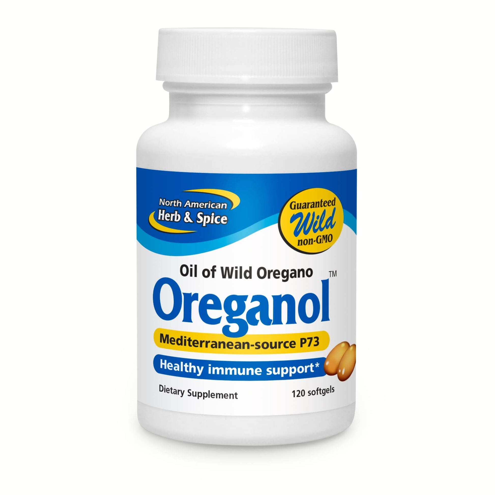 NORTH AMERICAN HERB & SPICE Oreganol P73, 120 Softgels - Immune System Support - Unprocessed, Vegan Friendly Wild Oregano - PrimeBioHealth - canada supplements