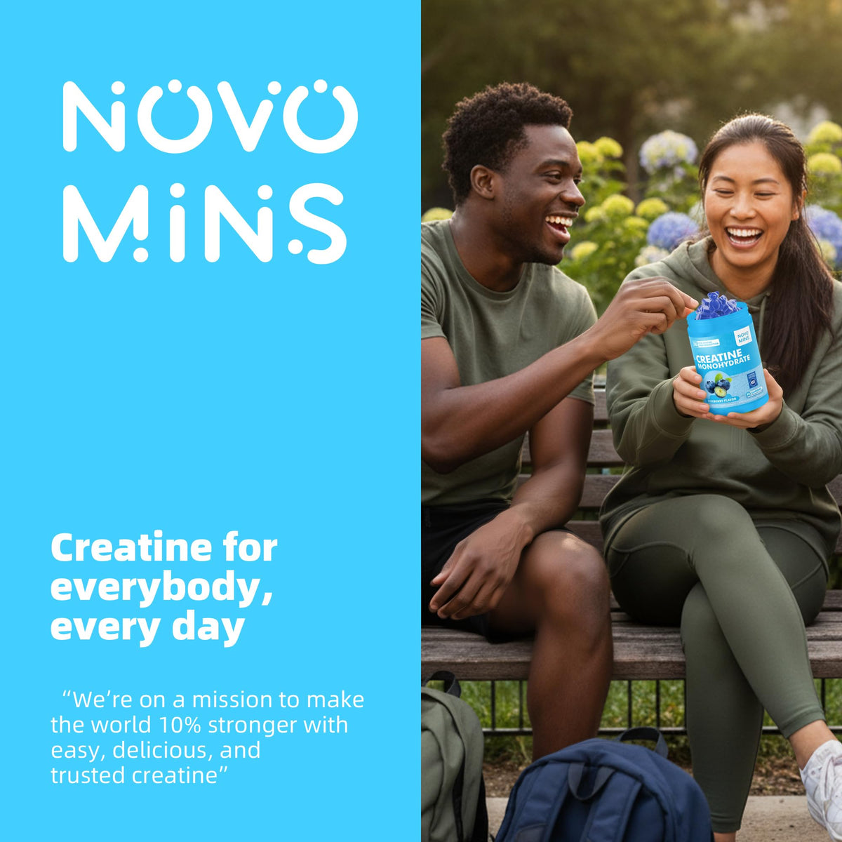 novomins Creatine Monohydrate Gummies 5000mg for Men & Women, Chewables Creatine Monohydrate for Muscle Strength, Muscle Builder, Energy Boost, Pre-Workout Supplement - PrimeBioHealth - canada supplements