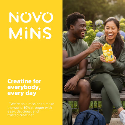 novomins Creatine Monohydrate Gummies for Men & Women, Chewables Creatine Monohydrate for Muscle Strength, Muscle Builder, Energy Boost, Pre-Workout Supplement - PrimeBioHealth - canada supplements