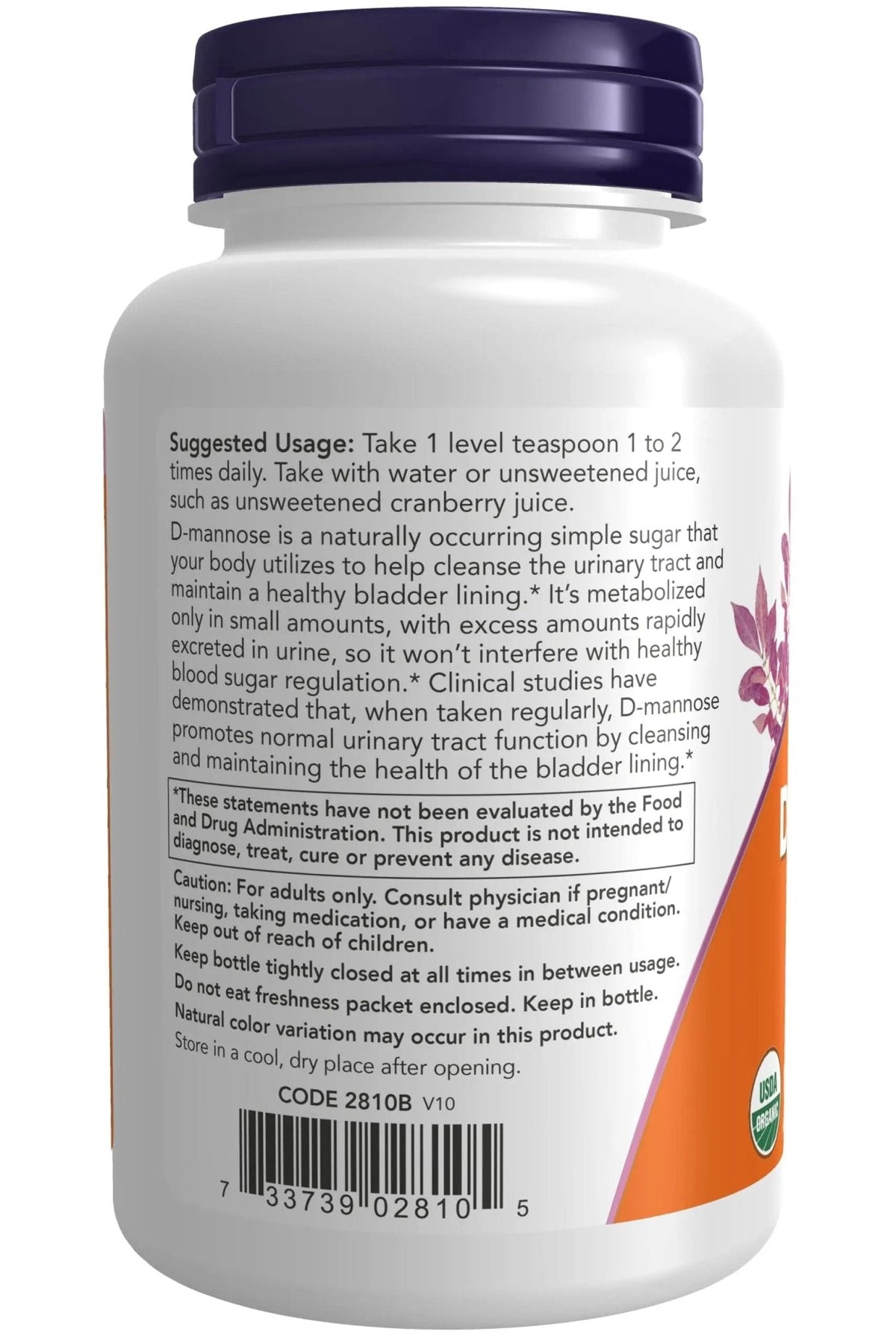 NOW Foods, D-Mannose Pure Powder, 3 oz (85 g) - PrimeBioHealth - canada supplements