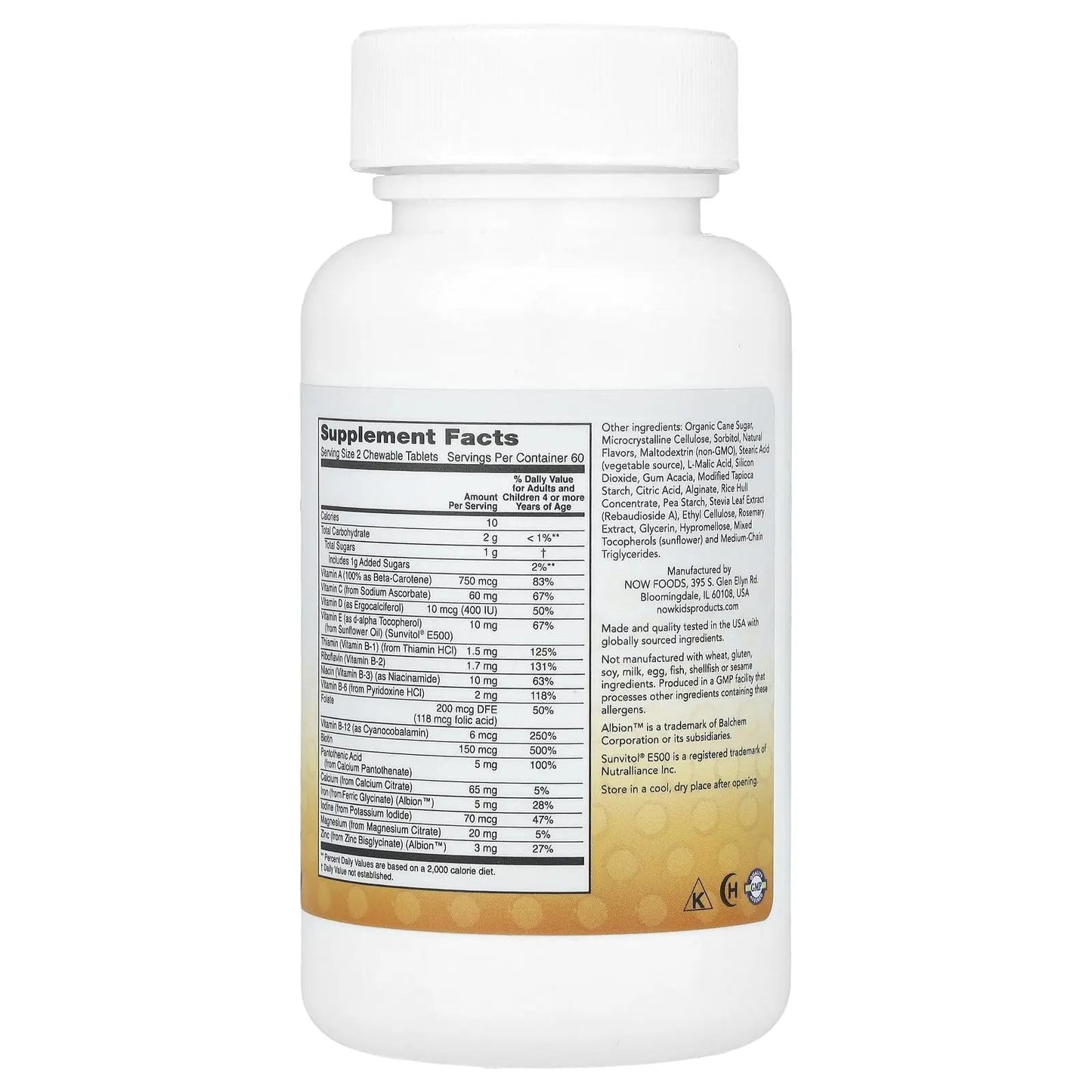 NOW Foods Kid Vits Berry Lemonade 120 Chewable Tablet - PrimeBioHealth - canada supplements