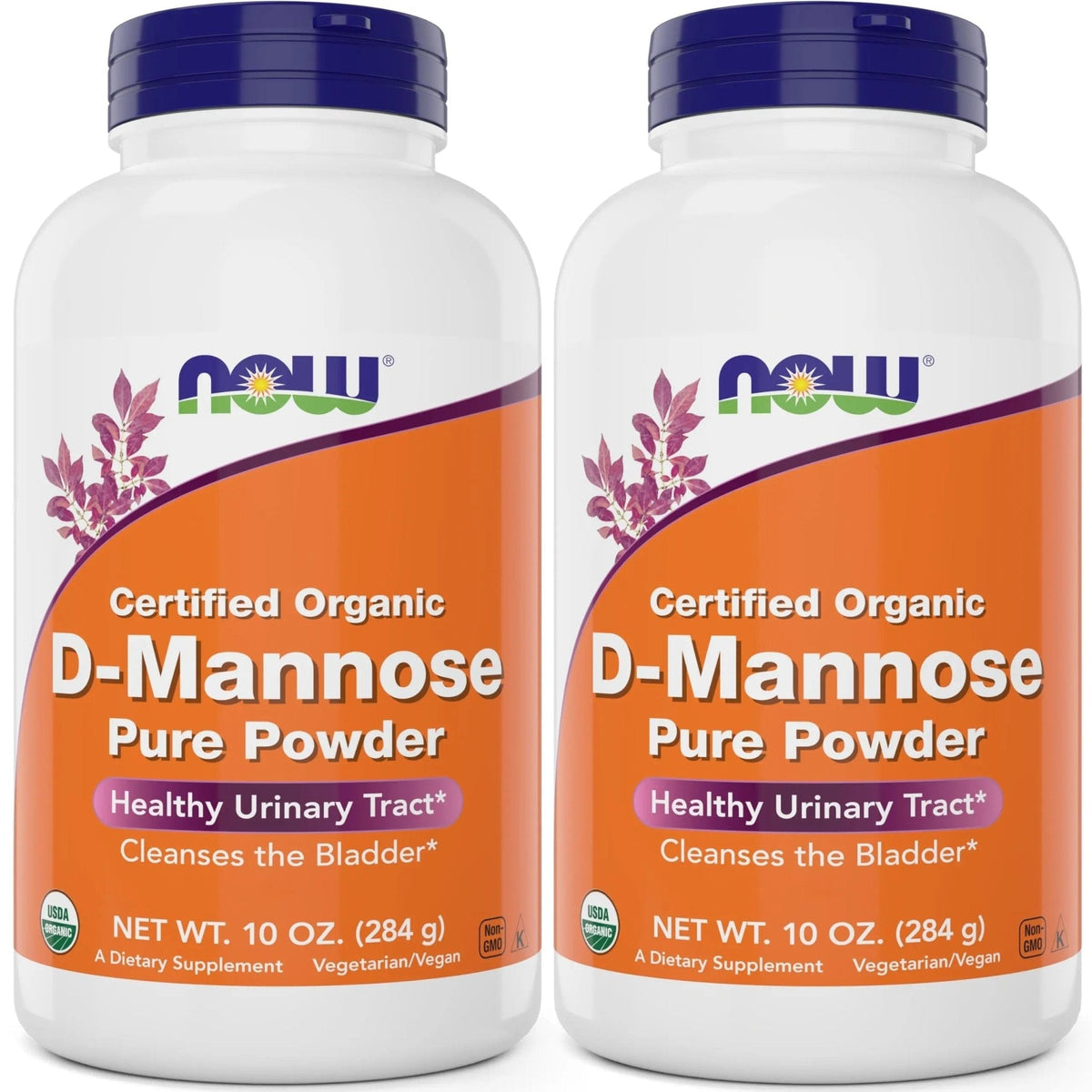 NOW Foods Pure, Organic D-Mannose 10 oz Powder (Pack of 2) - Bladder Cleanse and Urinary Tract Health Supplement - Non-GMO - Vegan Friendly - 2000mg / 2 Grams per Serving - PrimeBioHealth - canada supplements