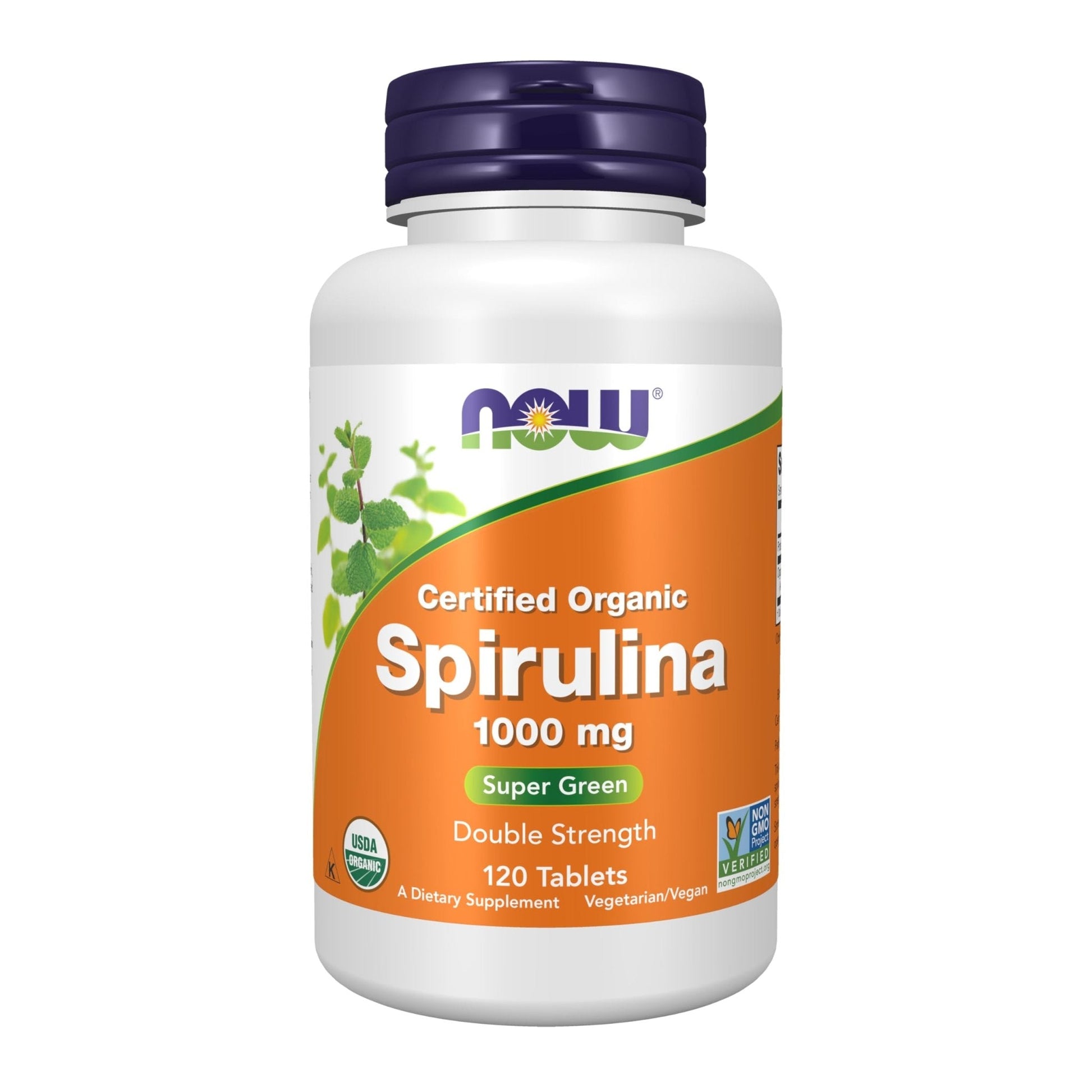 NOW Foods Supplements, Certified Organic, Spirulina 1000 mg (Double Strength), Rich in Beta-Carotene (Vitamin A) - PrimeBioHealth - canada supplements