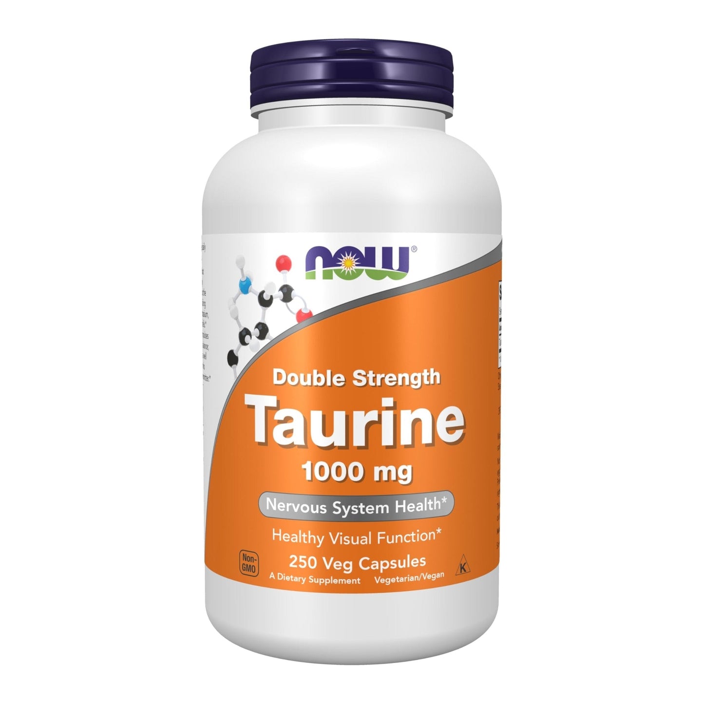 NOW Foods Supplements, Taurine 1,000 mg, Double Strength, Nervous System Health*, 250 Veg Capsules - PrimeBioHealth - canada supplements