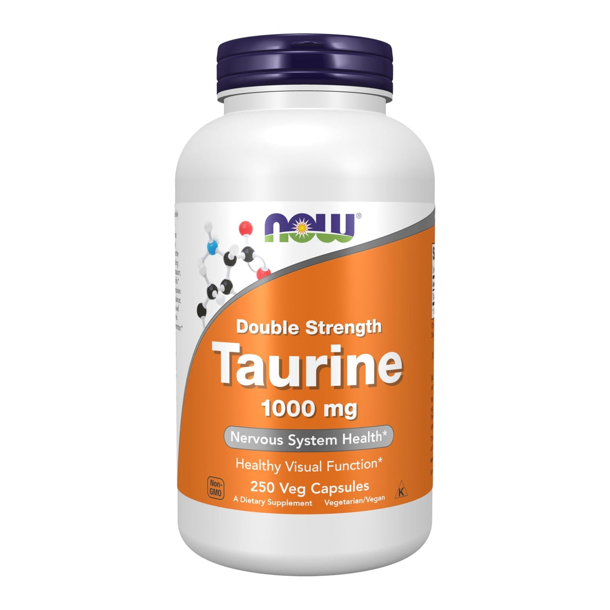 NOW Foods Supplements, Taurine 1,000 mg, Double Strength, Nervous System Health*, 250 Veg Capsules - PrimeBioHealth - canada supplements
