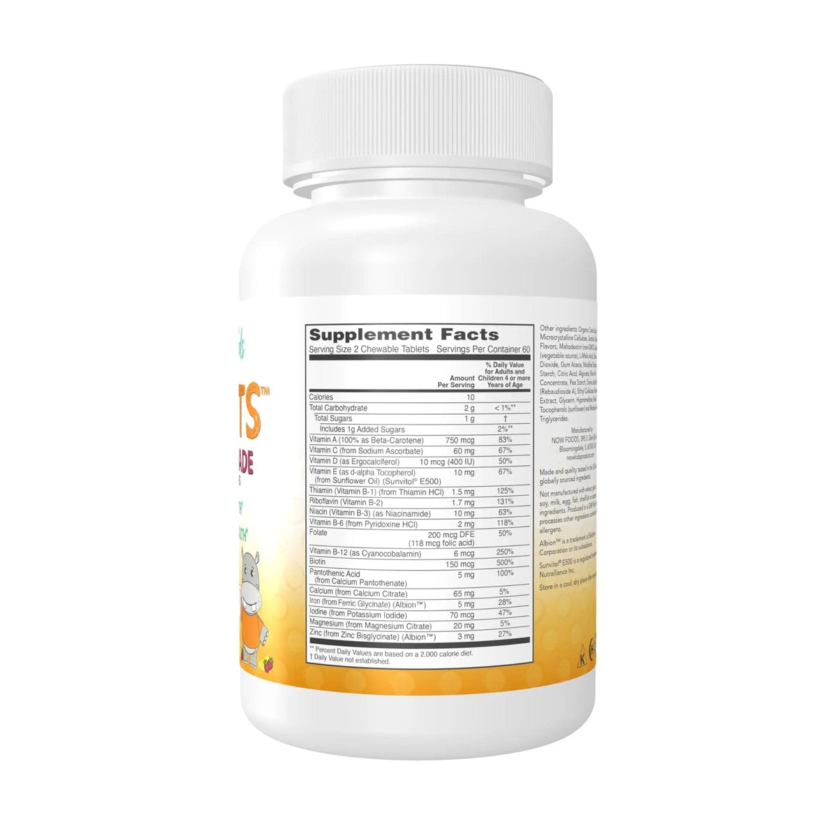 NOW Kids Supplements, Kid Vits Multivitamin, Berry Lemonade Flavor, 120 Chewable Tablets - PrimeBioHealth - canada supplements
