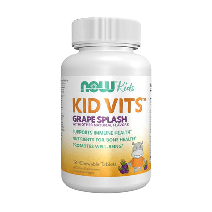 Now Kids Supplements, Kid Vits Multivitamin, Grape Flavor, 120 Chewable Tablets - PrimeBioHealth - canada supplements
