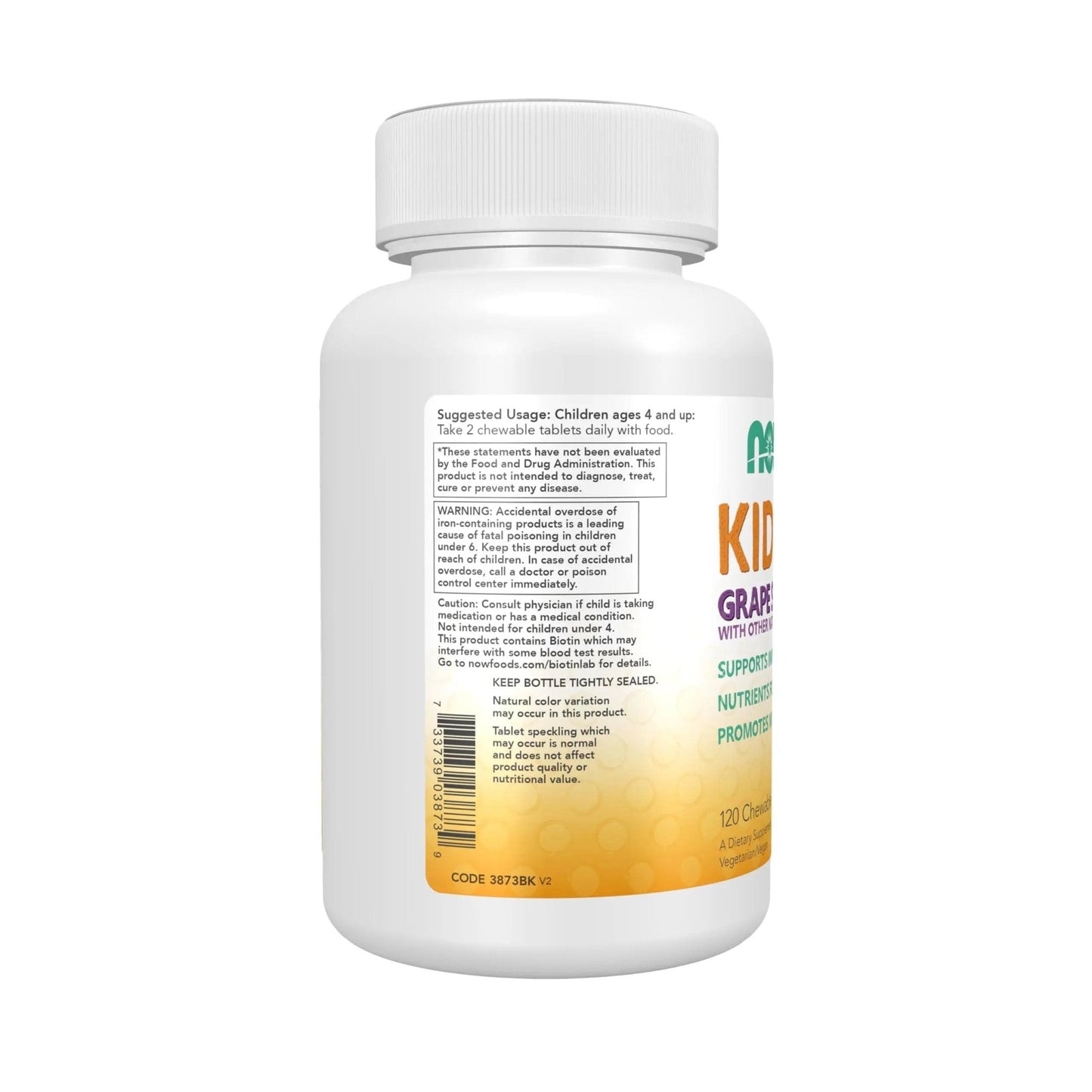 Now Kids Supplements, Kid Vits Multivitamin, Grape Flavor, 120 Chewable Tablets - PrimeBioHealth - canada supplements