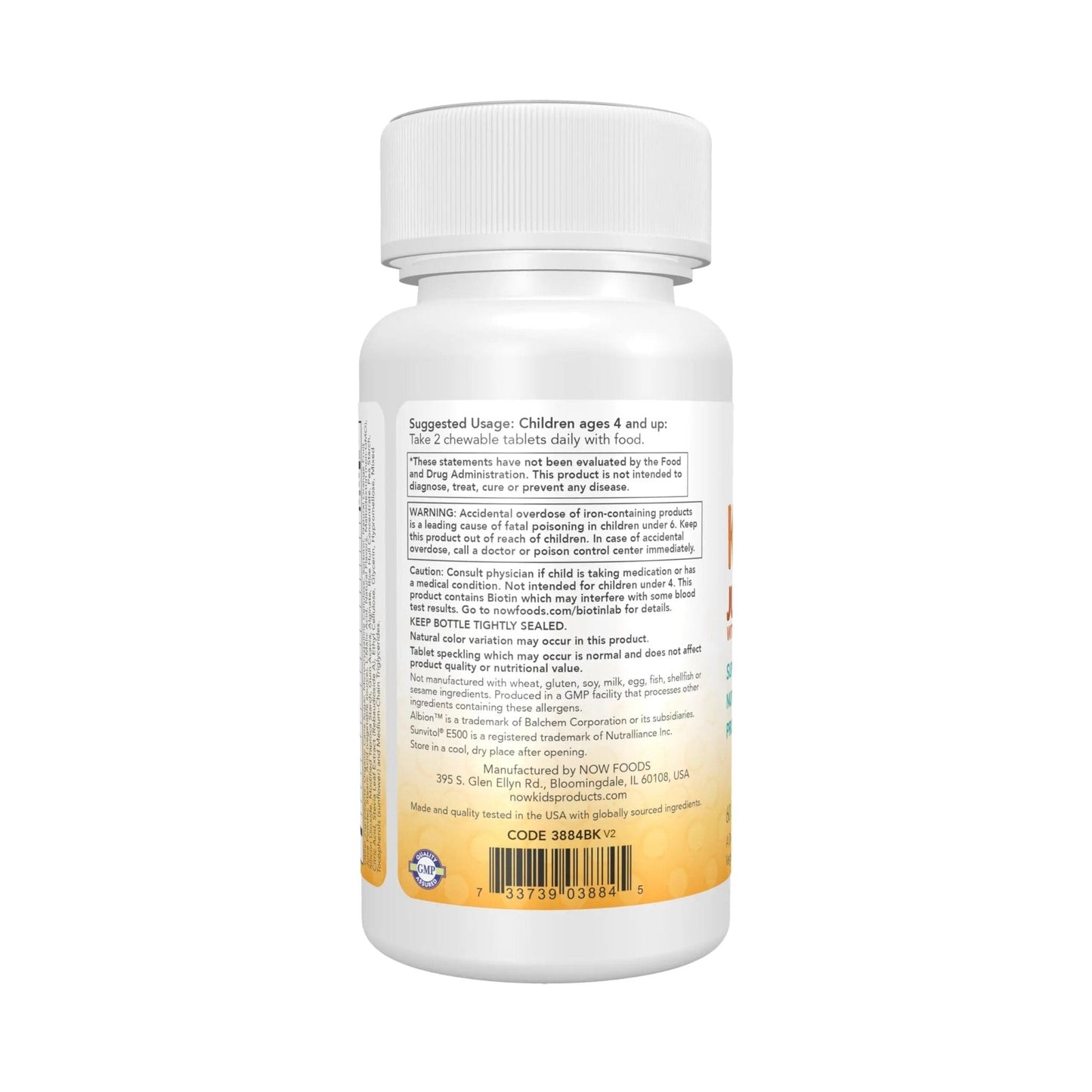 Now Kids Supplements, Kid Vits Multivitamin, Juicy Orange, 60 Chewable Tablets - PrimeBioHealth - canada supplements