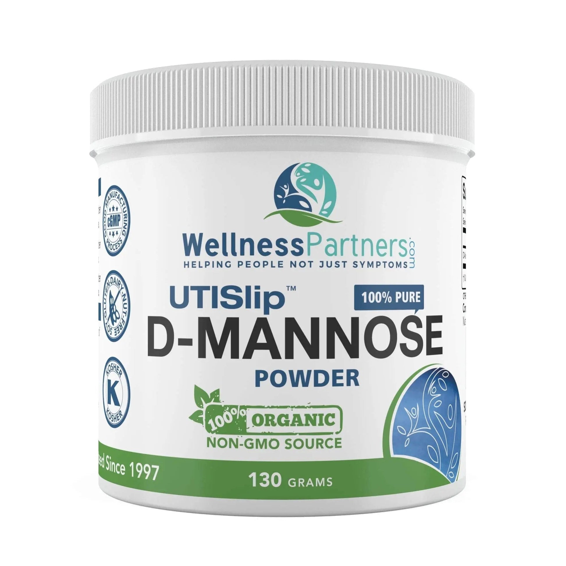 Now New UTI-Slip D Mannose Non GMO Organic Source Powder 130g jar. - PrimeBioHealth - canada supplements