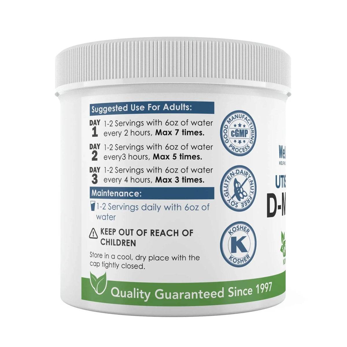 Now New UTI-Slip D Mannose Non GMO Organic Source Powder 130g jar. - PrimeBioHealth - canada supplements